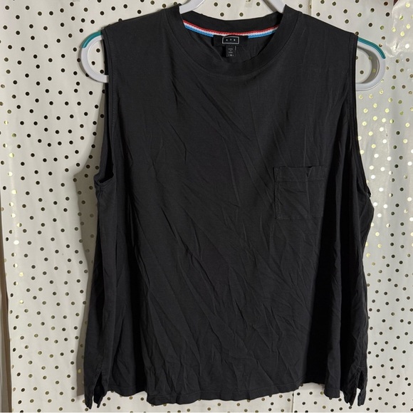AYR Black Muscle Tee Top - Picture 1 of 8